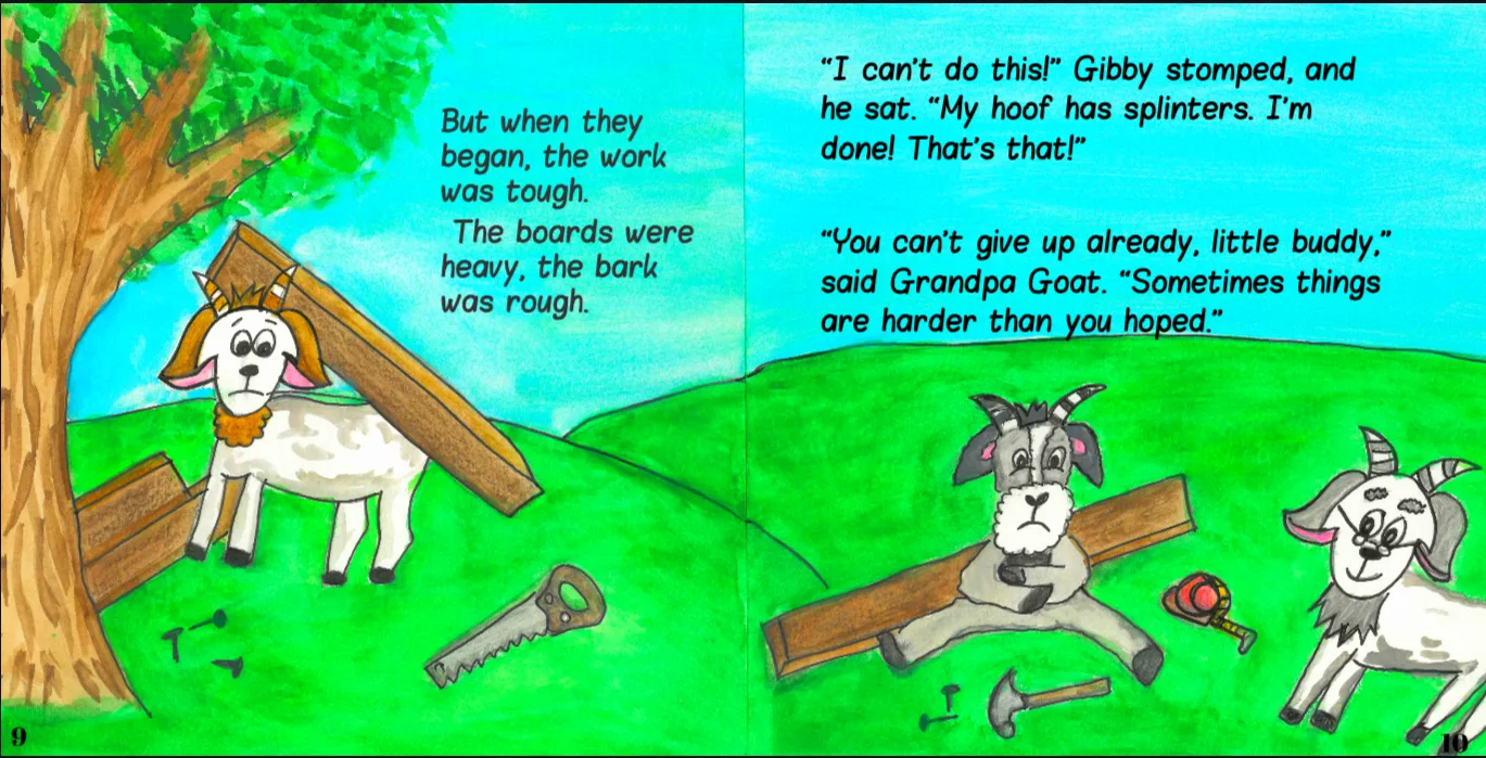 Gritty Builds a Tree House — inside pages, spread 4 of 4